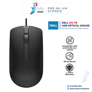 Chuột Có Dây Dell MS116 - Hàng Chính Hãng
