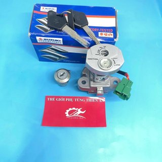 Bộ khóa máy suzuki raider xăng cơ có nắp từ zin nhập khẩu chính hãng suzuki indonesia - pt thiên ân