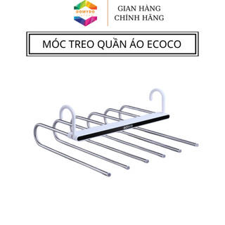 Móc treo quần áo ecoco e2020 cao cấp, móc treo quần áo gấp gọn thông minh chất liệu inox, tiện lợi domydo