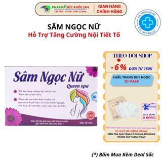 Viên Uống Sâm Ngọc Nữ Queen Spa, Giảm Nám Sạm Da, Ổn Định Vòng Kinh, Tăng Sinh Lý Nữ - Vỉ 30 Viên.