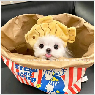 Nón đeo hình thú bông nón cá nướng cho chó mèo