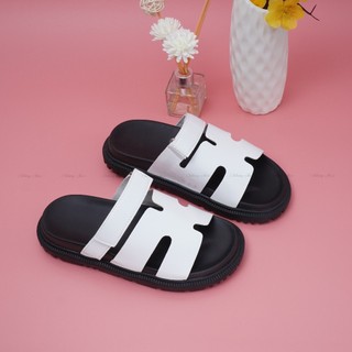 Dép nữ chữ H quai dán đế xuồng 5cm CHIBAMY mẫu mới
