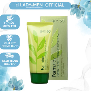 Kem Chống Nắng làm trắng da từ trà xanh cho da nhạy cảm Farmstay Green Tea Seed Moisture Sun Cream 70g/tuýp