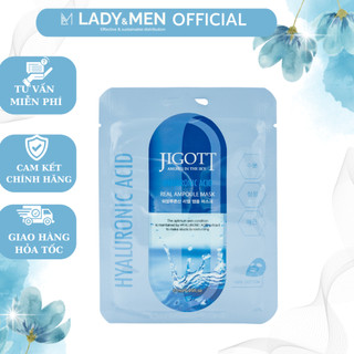 Mặt nạ miếng cấp ẩm Jigott Hyaluronic Acid Ampoule Mask (27ml/miếng)