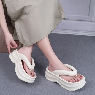 Dép tông nữ đế xuồng, dép kẹp đế cao 6cm, xỏ ngón thời trang 2024, SAKI chuẩn size