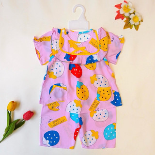 9-37kg đồ bộ lanh/tole bé gái quần lửng