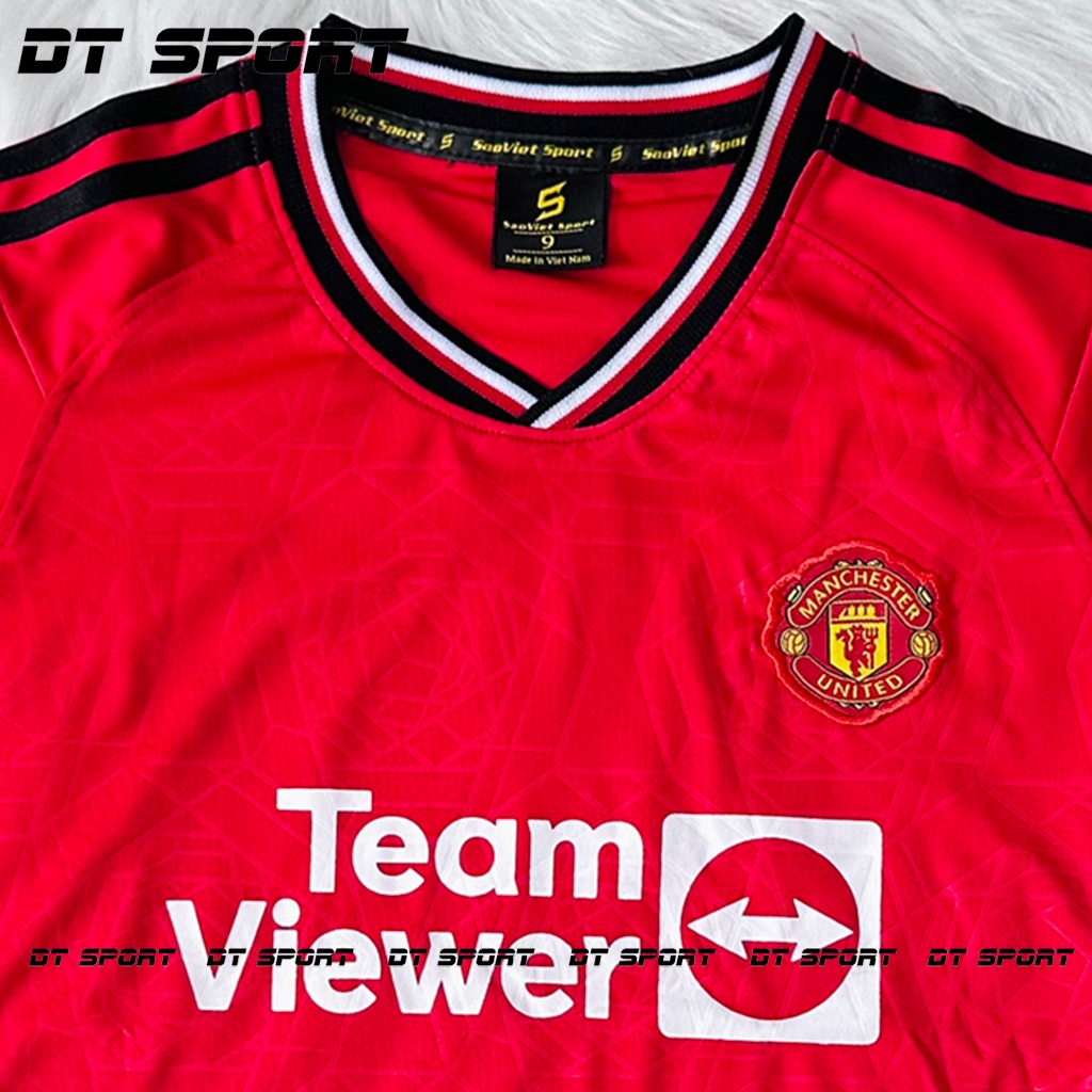 Quần Áo Bóng Đá Trẻ Em, Bộ Đồ Thể Thao Đá Banh Mu Đỏ Siêu Cưng Vải Thun Lạnh Cao Cấp