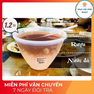 Dụng cụ làm mát rượu, đồ uống, thực phẩm kèm gáo múc, bộ bát ướp lạnh rượu