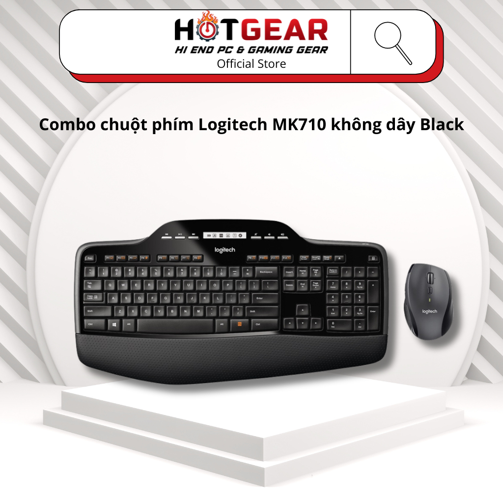 Combo chuột phím Logitech MK710 không dây Black