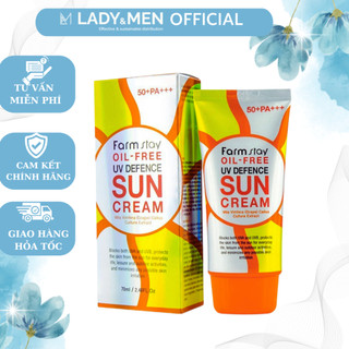 Kem chống nắng kiềm dầu Farmstay Oil-free UV Defence Sun Cream Tuýp 70g