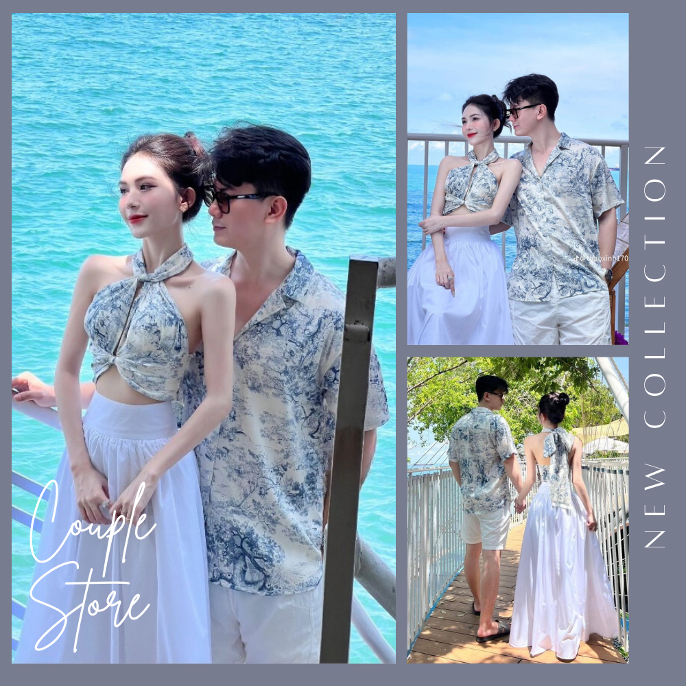 Đồ đôi đi biển COUPLE - set đồ đôi, đồ cặp nam nữ, đồ đi biển, couple đồ đôi SWEETLOVE