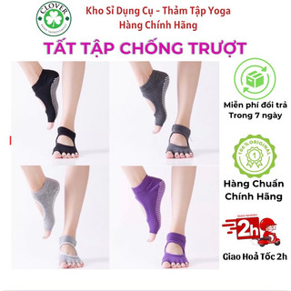 Tất hở ngón yoga đế chống trơn trượt