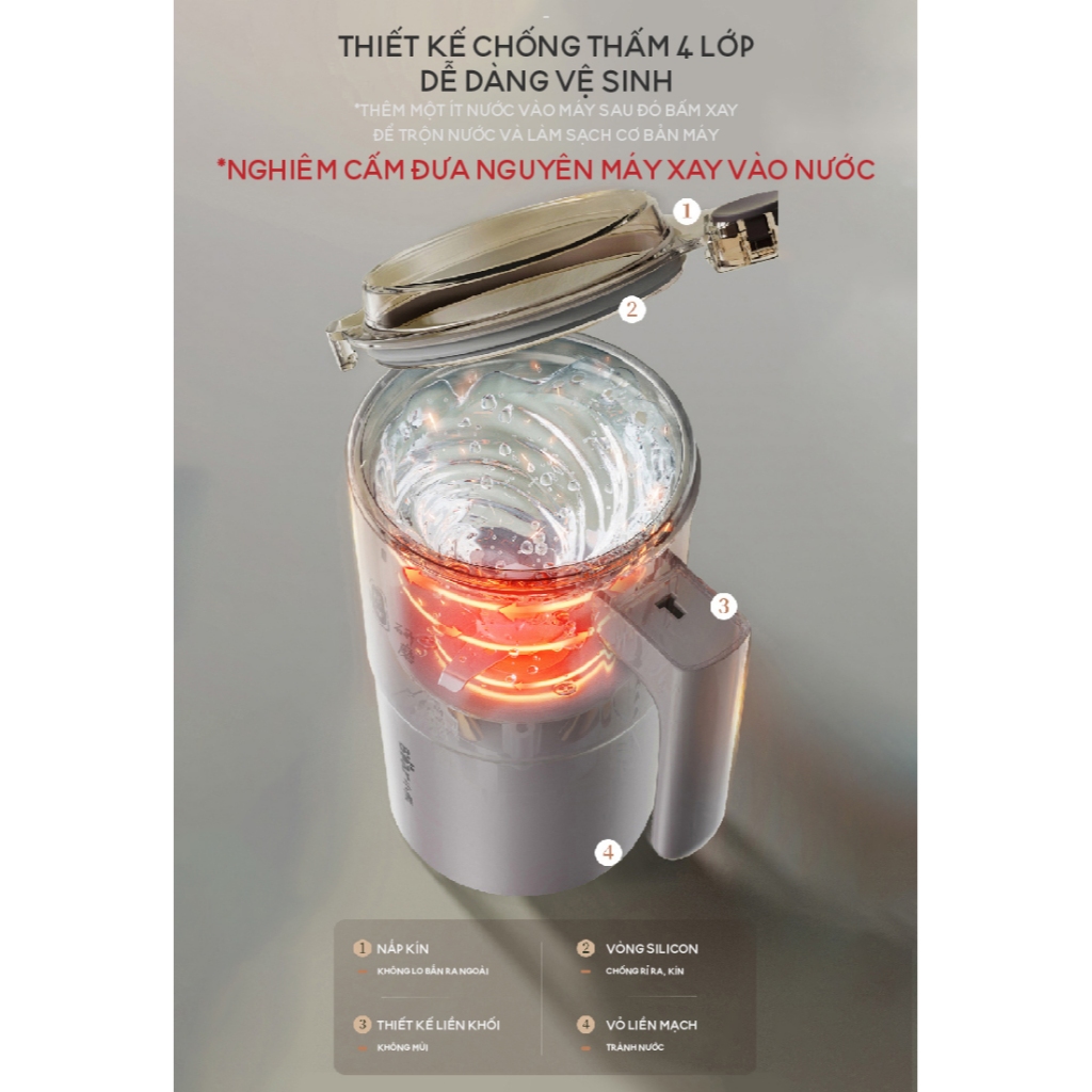 Máy Xay Bột Khô Đa Năng Bear MDJ-D02J1, Xay Cà Phê, Hạt Tiêu, Ngũ Cốc Công Suất Lớn 200W, BH 18Tháng | BigBuy360 - bigbuy360.vn