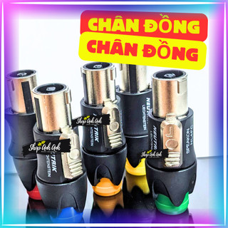 Jack Speakon chân đồng loại 1 đầu rắc bọc hợp kim nhôm chống bào mòn , giá 1 cái rắc loa speakon hàng tốt