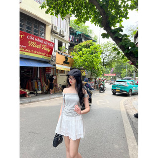 Chân váy xoè xếp li basic cạp chun freesize bazizcloset