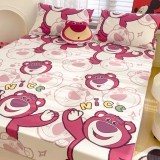 Bộ ga chun 3 món ga gối poly cotton m6. m8.2m