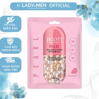 Mặt nạ ngọc trai Jigott Pearl Real Ampoule Mask (miếng) (27ml/miếng)
