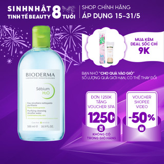 Nước Tẩy Trang Dành Cho Da Hỗn Hợp và Da Dầu Bioderma Sebium H20 500ml᷂