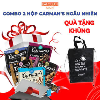 Thanh hạt ăn kiêng, không đường Carman's nhập khẩu Úc - Hộp 200gr