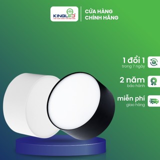 Đèn led ống bơ tán quang ốp nổi trần 8-12w agate kingled, obk-ss series
