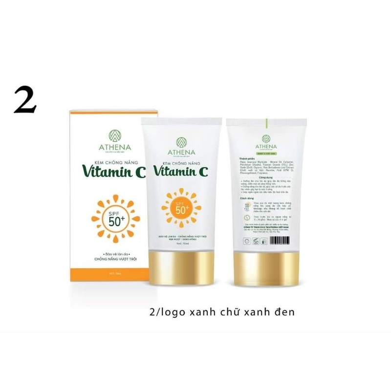 (tặng 1 hũ Vitamin E )2 tuýp kem chống nắng Vitamin C (hàng chính hãng)