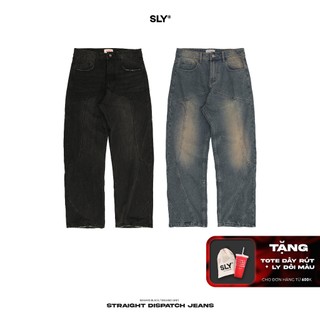 Quần Jeans dài ống suông SLY Dispatch Washed Black