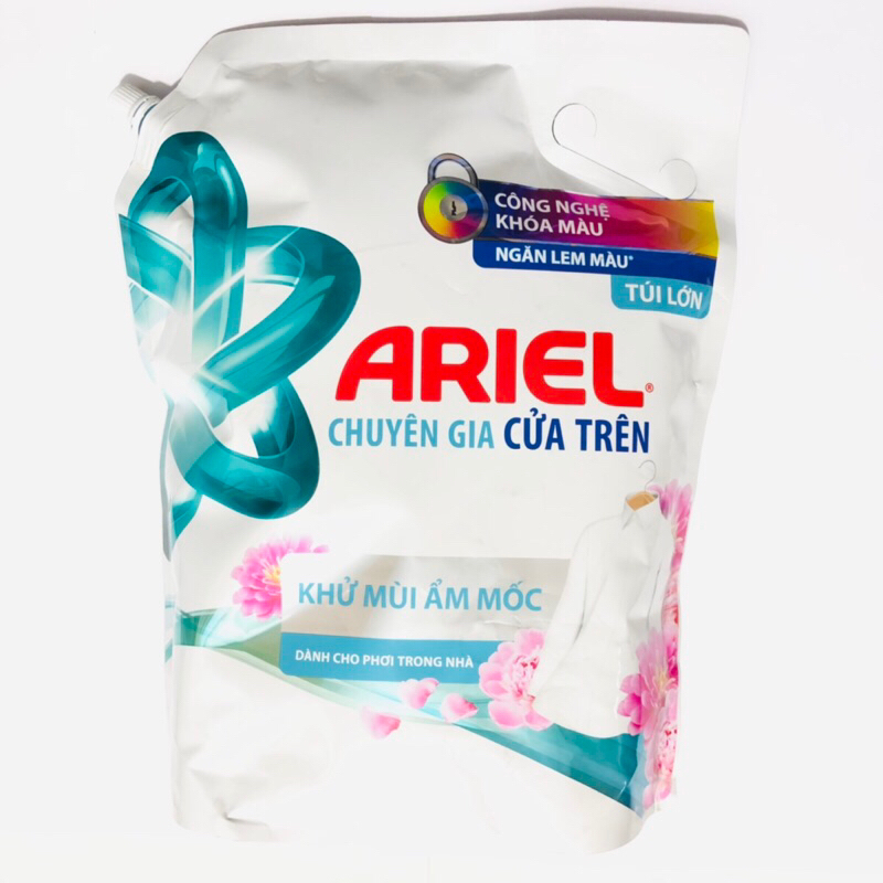 Nước giặt Ariel Chuyên Gia Cửa Trên Khử mùi ẩm mốc túi 3.2kg