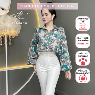 Áo Sơ Mi Thiết Kế Tay Dài Họa Tiết Hoa Phù Hợp Nữ Công Sở A284 - Thanh Tự