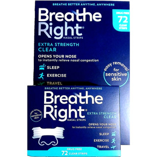 Miếng dán chống ngáy Breath Right cho da nhạy cảm hộp 72 miếng