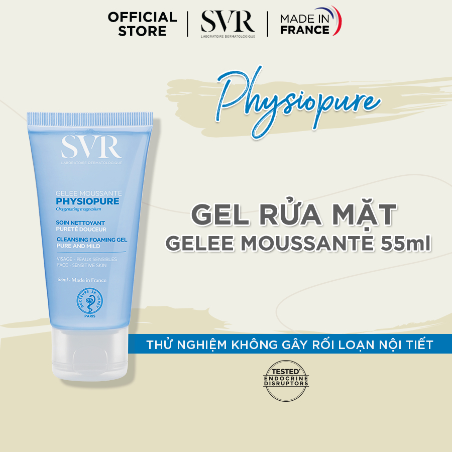 Gel rửa mặt dành cho da nhạy cảm SVR PHYSIOPURE Gelee Moussante 55ml
