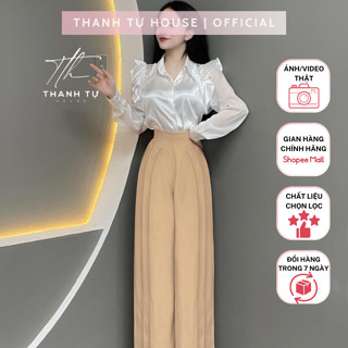 Quần Thiết Kế Ống Rộng Phối Xếp Ly Dáng Dài Phù Hợp Nữ Công Sở Q102 - Thanh Tự