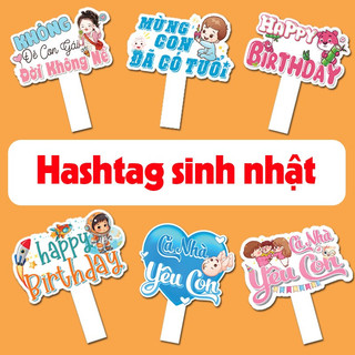 Hashtag sinh nhật hashtag cầm tay trang trí sinh nhật
