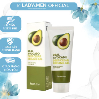Tẩy tế bào chết Farmstay 100ml tinh chất trái bơ dưỡng ẩm, sạch sâu - Hàng chính hãng - Lady & Men VN