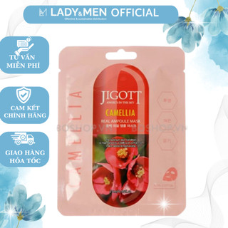 Mặt Nạ Trắng Da Tinh Chất Hoa Trà Jigott Camellia Real Ampoule Mask 27ml
