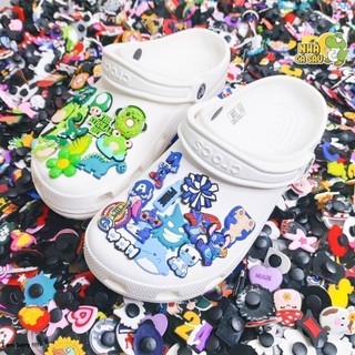 GIÁ SỈ - Sỉ nút gắn dép Cross 2D siêu rẻ - Jibbitz charm sticker cài dép Sục, Satihu, Cá Sấu - Nhà Cá Sấu