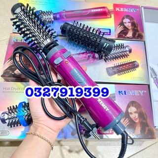 ✅freeship✅ Lược điện làm xoăn tóc tự động 360 độ KM 8000- 2 đầu sấy