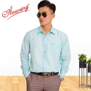 Áo sơ mi nam công sở tay dàI Amazing, form rộng regular, thời trang công sở big size, nhiều màu