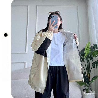Áo khoác gió nam nữ có mũ cao cấp CINDDYBRAND chất liệu gió ngăn gió phối màu trẻ trung - AK03