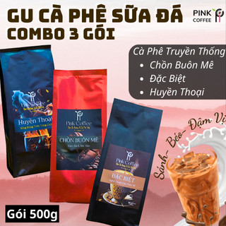 Combo 3 gói cà phê gu cà phê sữa cafe chồn buôn mê cà phê đặc biệt cà phê huyền thoại mỗi gói 500g cà phê truyền thống