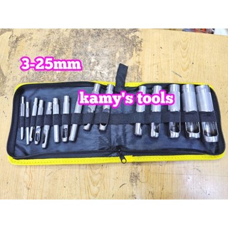 Bộ dụng cụ đục lỗ tròn trên da, vải, ron cao su, đột lỗ ron