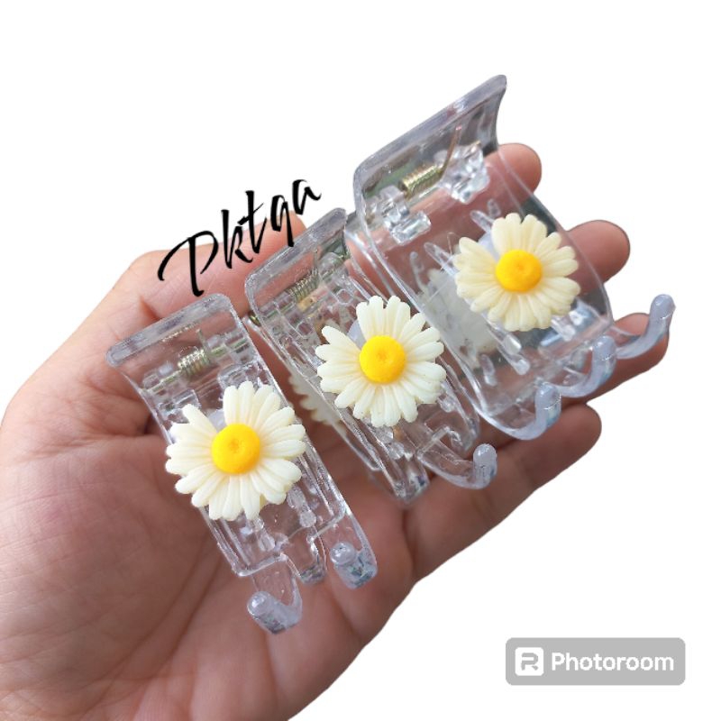 Kẹp tóc 3 răng hoa cúc (3r/5r)