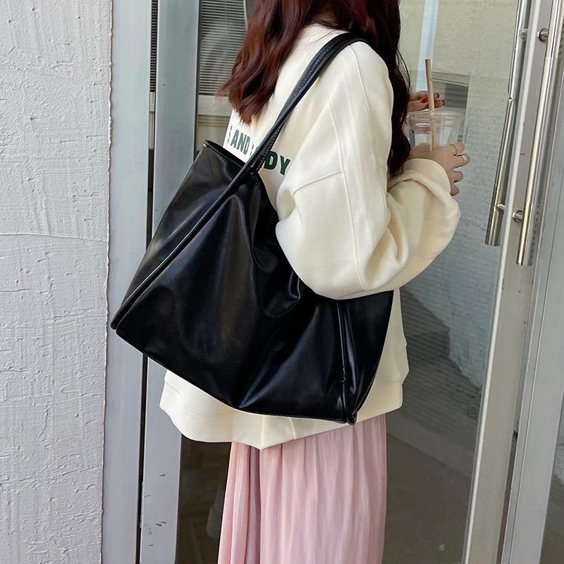 Túi Xách Nữ Tote Công Sở Hai Dây Da Trơn Mềm Để Cừa A4  Đi Chơi Đi Du Lịch Cunstore CUN099