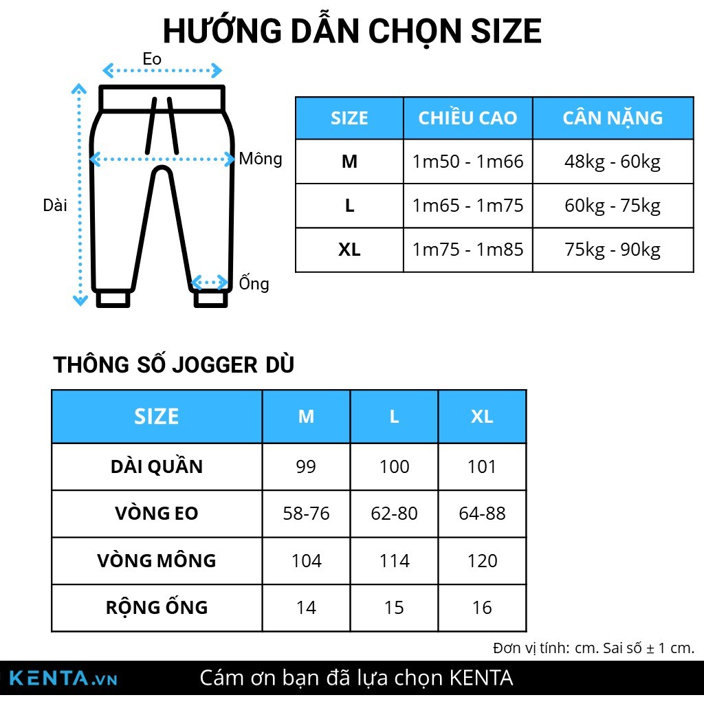 Quần Jogger Dù Thể Thao KENTA QJK0030