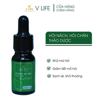 Hôi nách, hôi chân thảo dược V Life, giúp giảm hôi nách, hôi chân mùi khó chịu trên cơ thể. 10ml