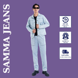 Áo khoác jean nam JK3 áo khoác bò nam unisex siêu đẹp, chất vài denmi cao cấp, thương hiệu Samma Jeans