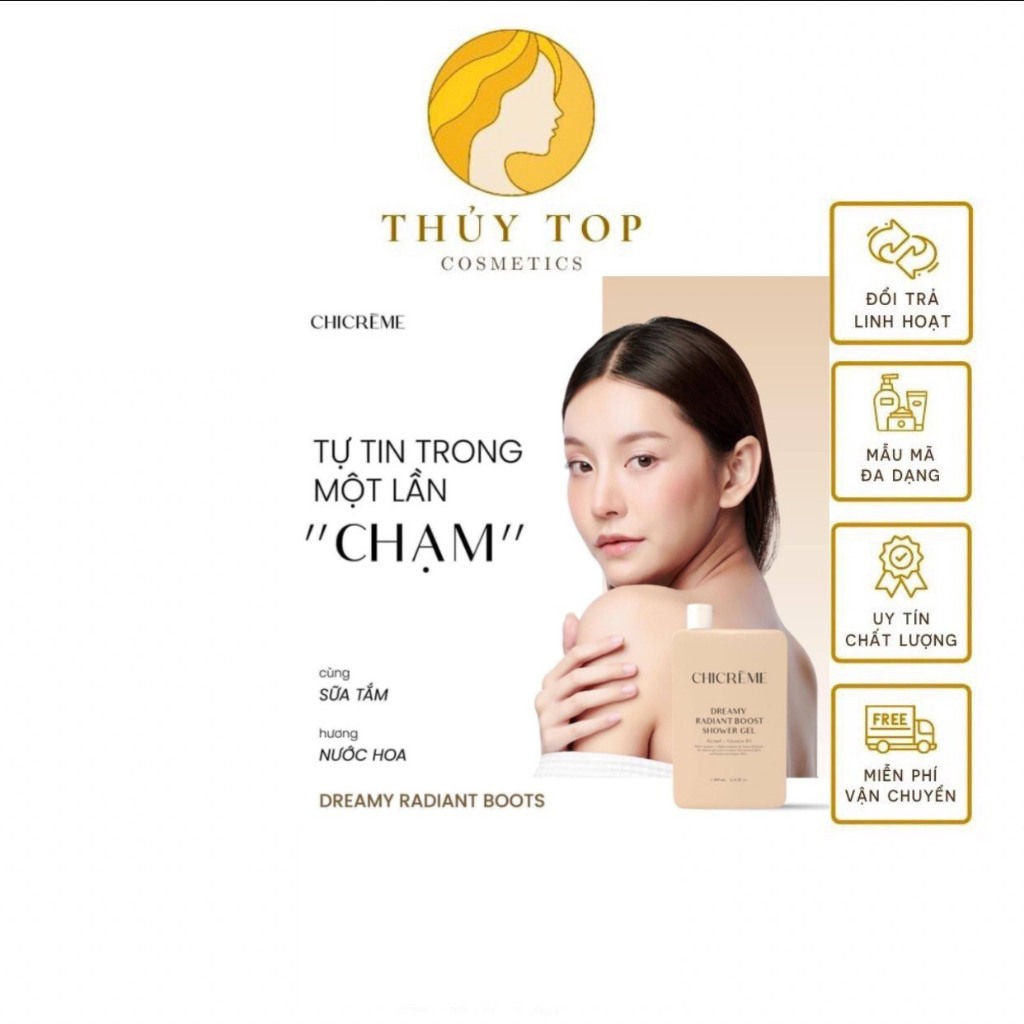 Sữa Tắm Hương Nước Hoa Chicreme 200ml (Hương Thơm Quyến Rũ-Giúp Da Đều Màu Trắng Sáng Hơn,Đem Lại Làn Da Mềm Mịn)