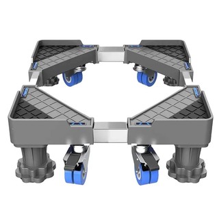 Chân Kê Máy Giặt Tủ Lạnh Inox Điều Chỉnh Kích Thước 4 Bánh 8 Trụ Chính Hãng Fuzy