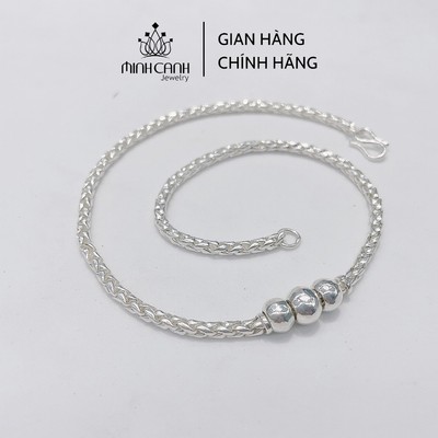 Dây Chuyền Bạc 3 Bi Cho Bé Trai Và Gái MCJTE001 - Minh Canh Jewelry