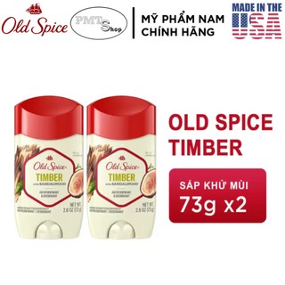 (NK Mỹ) Combo 2 Lăn khử mùi Old Spice Timber 73g sáp trắng Made in USA