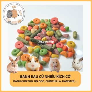 Bánh rau củ nén đủ kích cỡ dành cho Hamster, thỏ, bọ, chinchilla, sóc,... - Gau.petshop